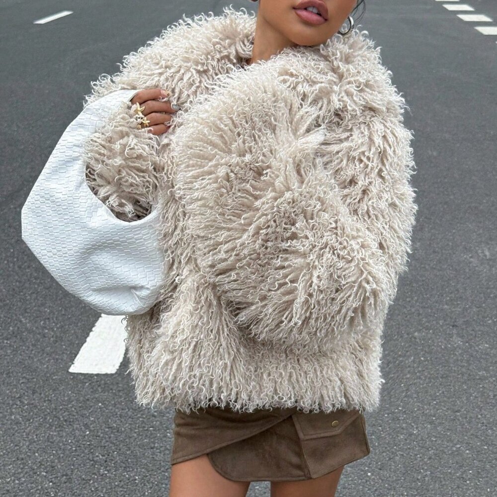 Cream Casual Women's Faux Fur Jacket - Picture 5 of 7